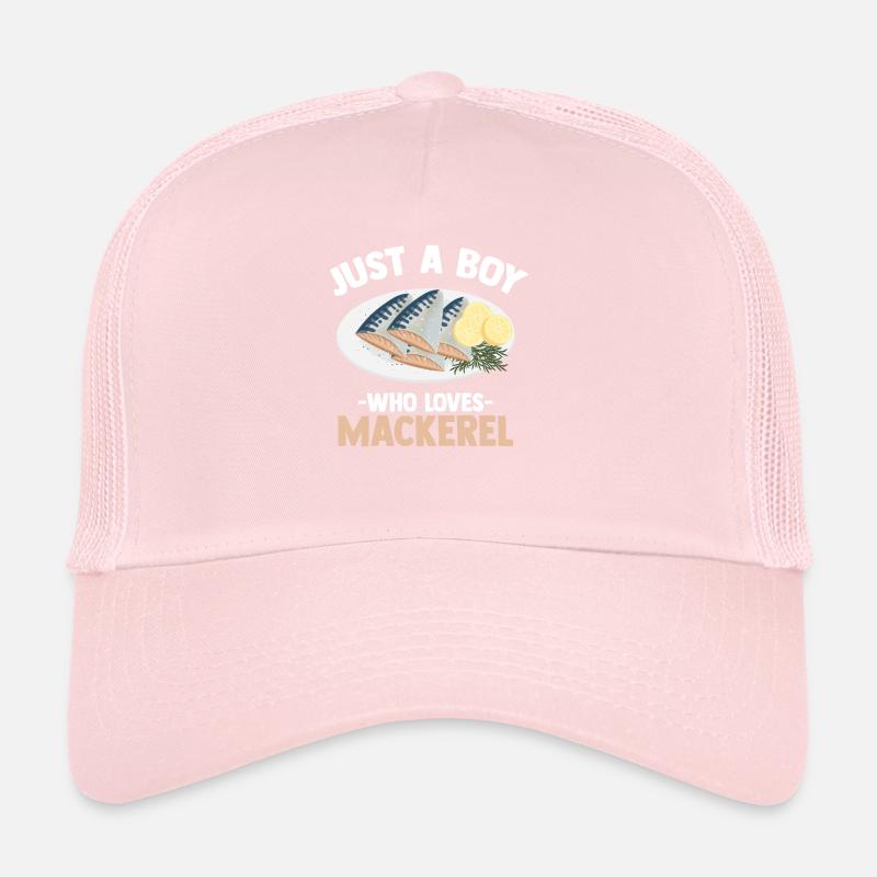 Mackrel Mackrel Saltwater Fish Fishing Trucker Cap