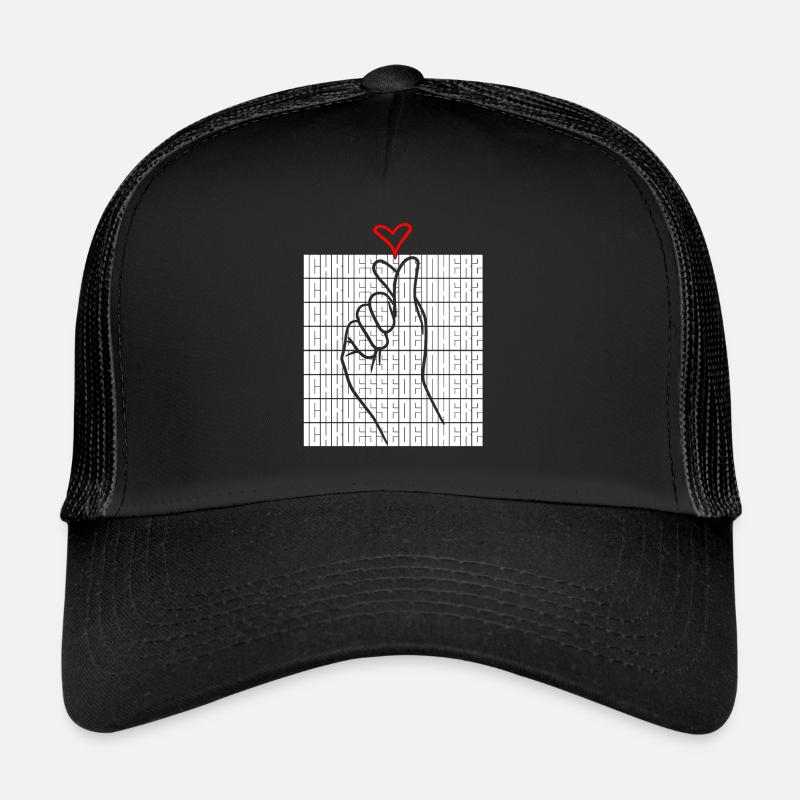 Ich Kuesse Dein Herz Liebe Botschaft Trucker Cap