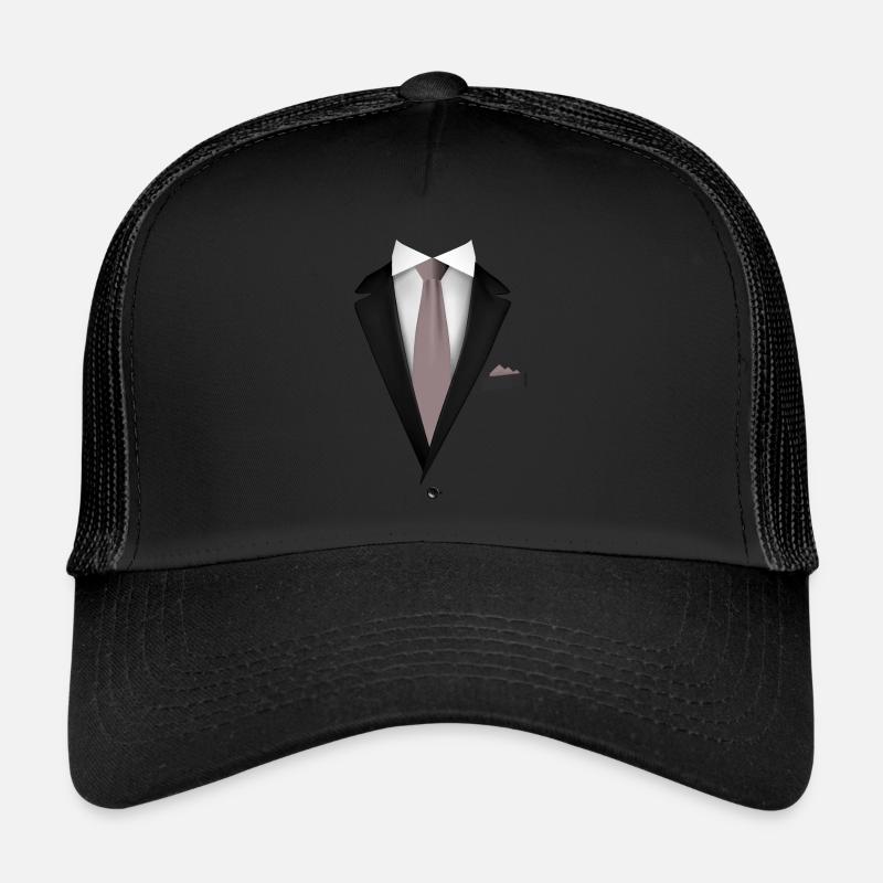 Smoking avec une cravate pour les mariages et spéciaux Casquette trucker 
