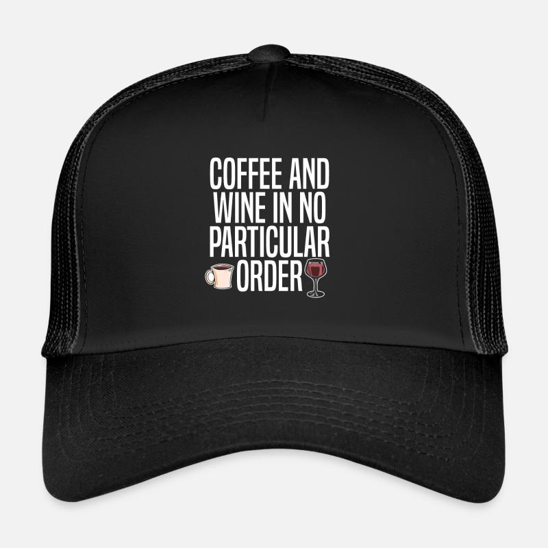 Café, Café, Drôle, Café, Vin Casquette trucker 