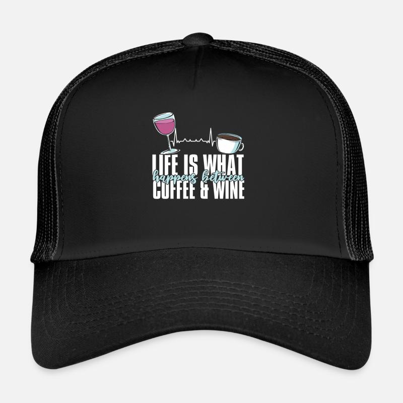 Coffee Cafe Funny Coffee Wine Trucker Cap
