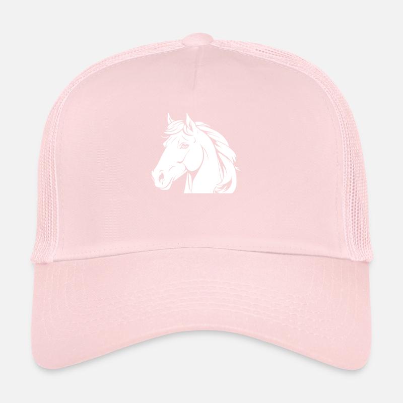 Horse Equestrian Head Trucker Cap