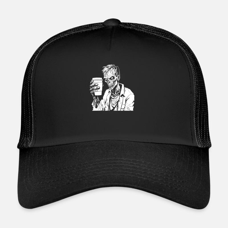 Café Café Halloween Zombie Main Casquette trucker 