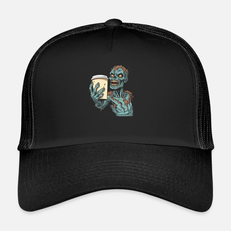 Café Café Halloween Zombie Main Casquette trucker 
