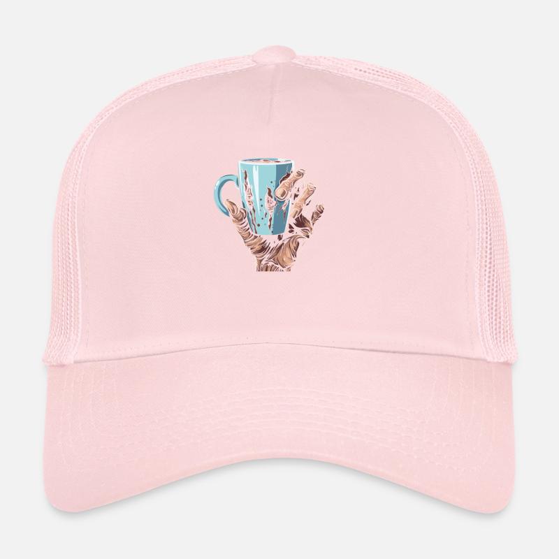 Kaffee Cafe Halloween Zombie Hand Trucker Cap