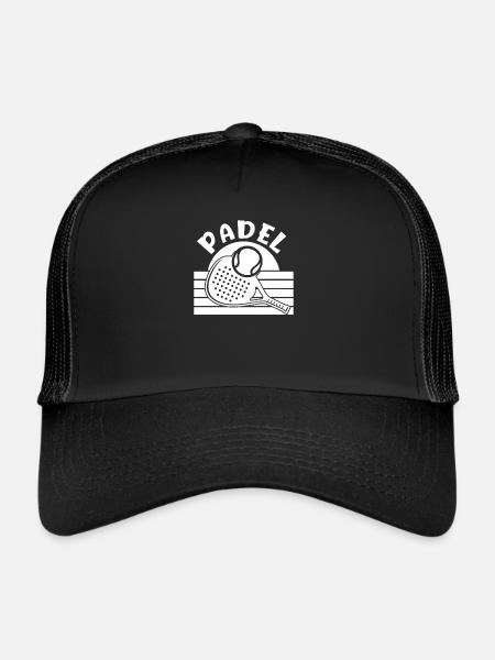 Le padel - Casquette trucker  - noir/noir - Devant