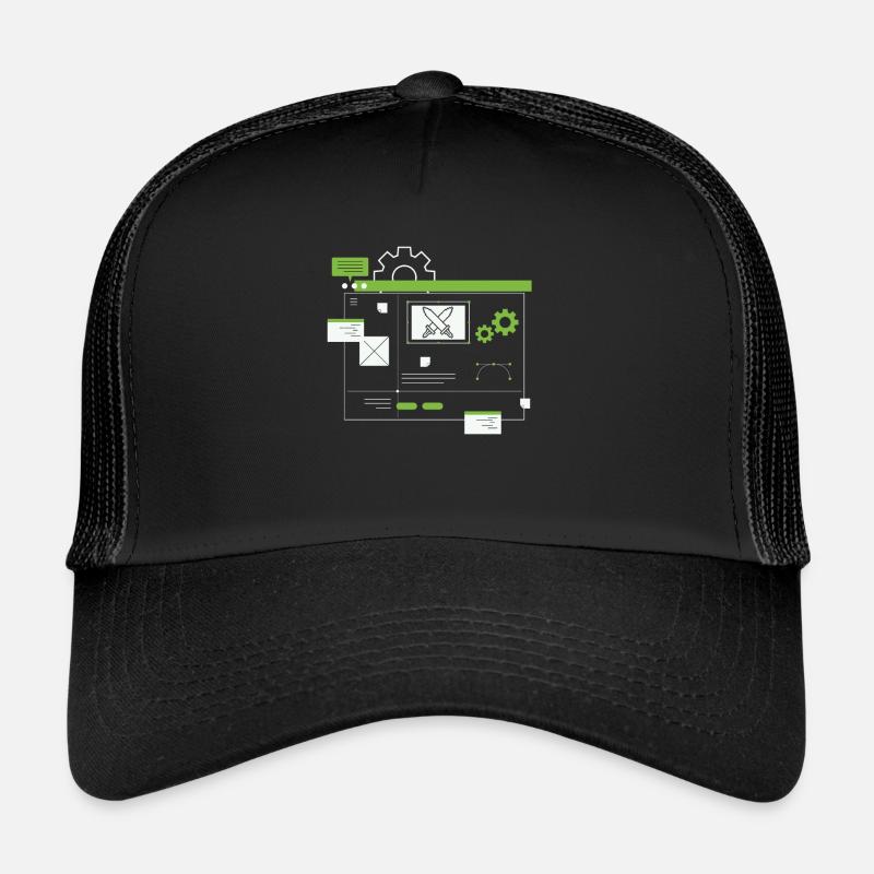 Entwickler Coder Programmierer - Trucker Cap - Schwarz/Schwarz