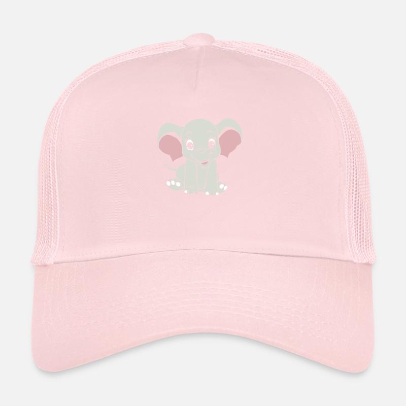 Elephant Smiling Trucker Cap