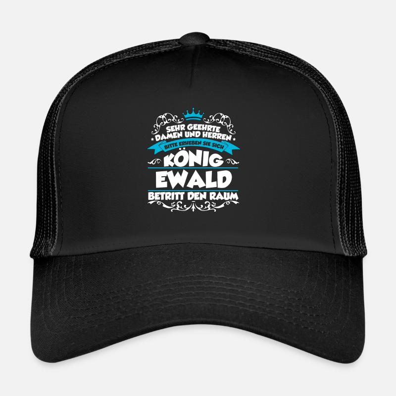 Ewald Name Design - Trucker Cap - Schwarz/Schwarz