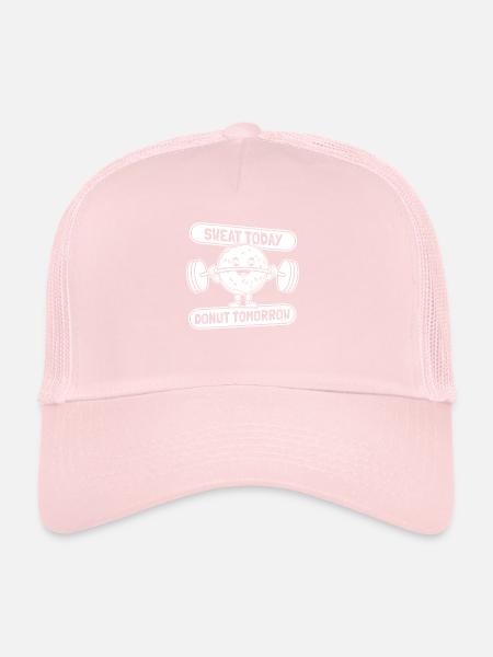 Donut Fitness Funny Donut Gym - Casquette trucker  - rose pâle - Devant