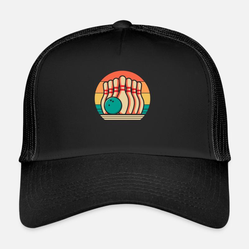 Bowling Bowlen Bowler - Trucker Cap - Schwarz/Schwarz