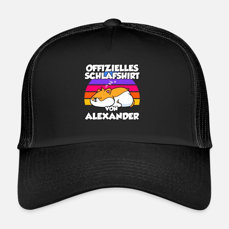 Offizielles Schlafshirt Von Alexander - Trucker Cap - Schwarz/Schwarz