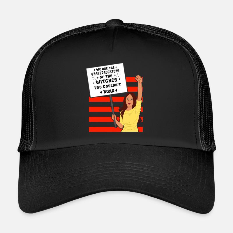 Wir sind die Enkelinnen der Hexen, ihr - Trucker Cap - Schwarz/Schwarz
