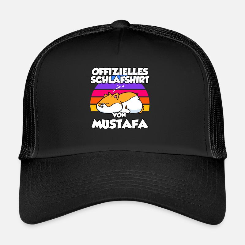 Offizielles Schlafshirt Von Mustafa - Trucker Cap - Schwarz/Schwarz