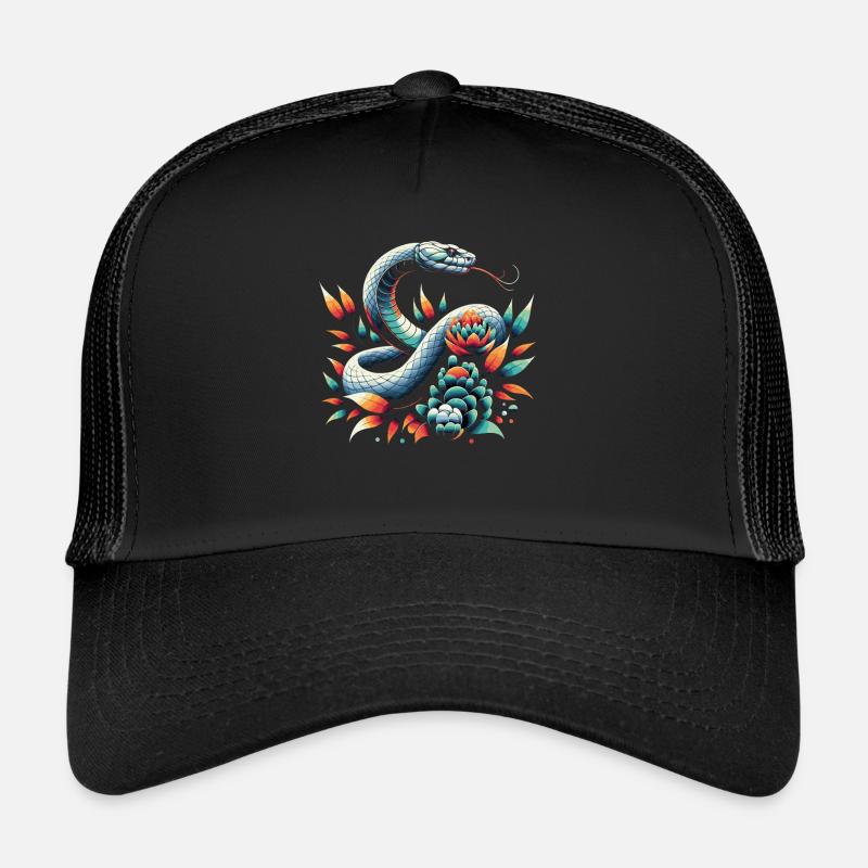 Snake Snake Animal Trucker Cap
