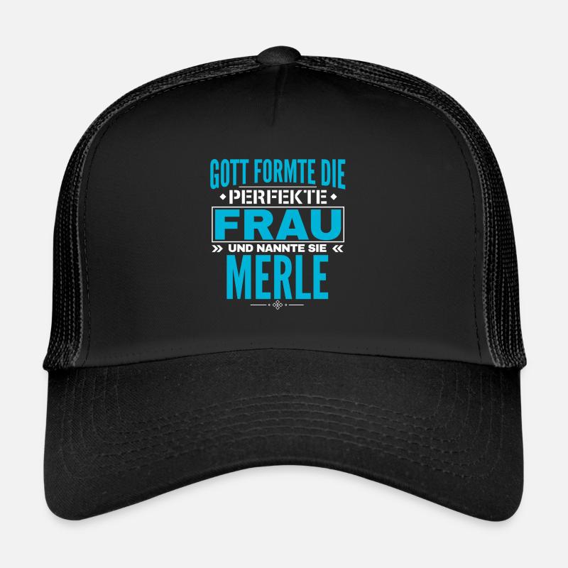 Conception du nom Merle Casquette trucker 