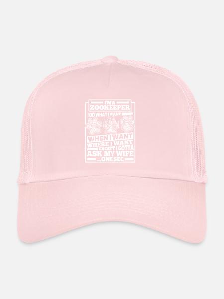 Gardien de zoo Gardien de zoo - Casquette trucker  - rose pâle - Devant