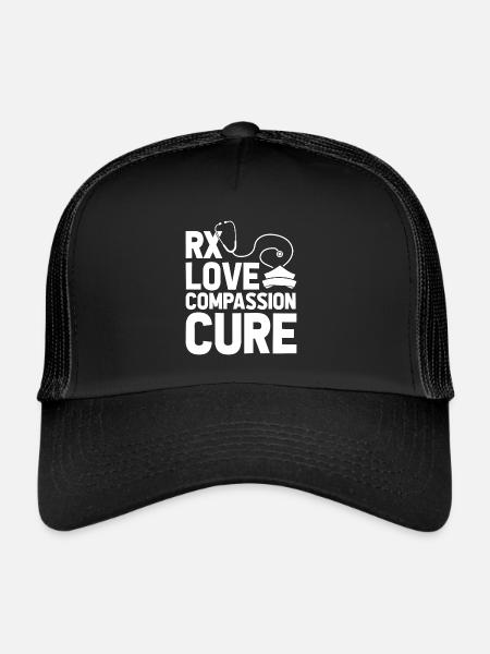 Infirmier - Casquette trucker  - noir/noir - Devant
