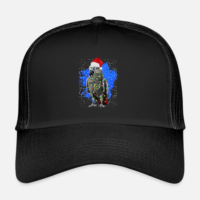African Grey Parrot Gift Trucker Cap