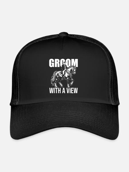 Cheval Sports équestres Soins des chevaux - Casquette trucker  - noir/noir - Devant