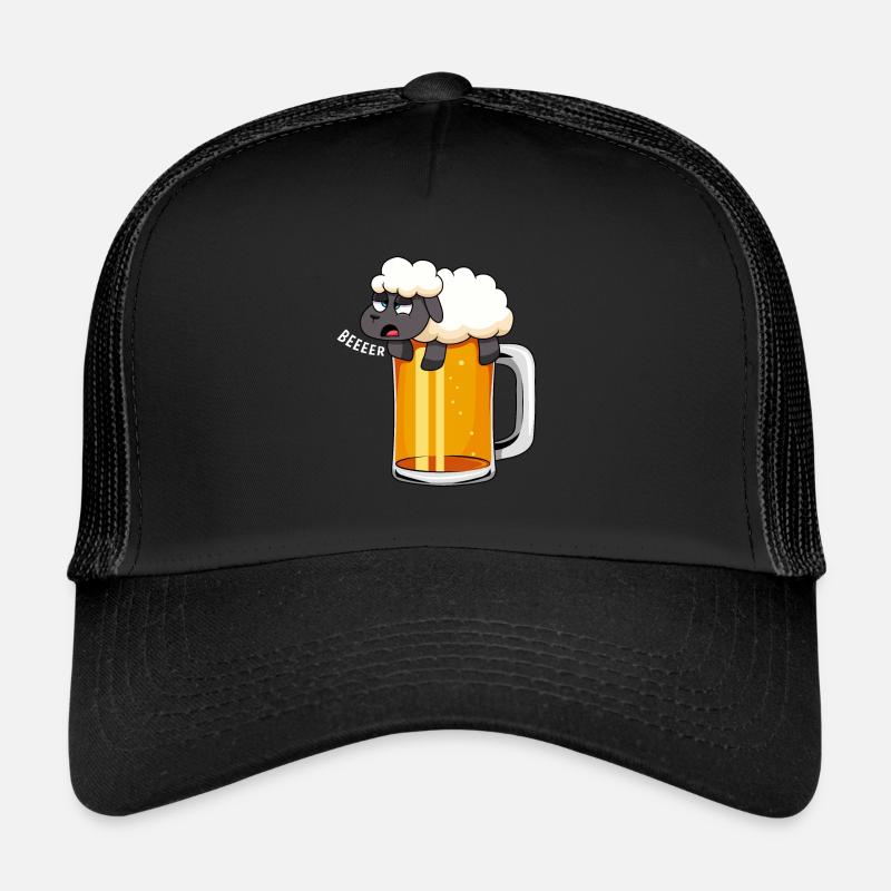 Biertrinker Bierkrug Biertank Bier Schaf Trucker Cap