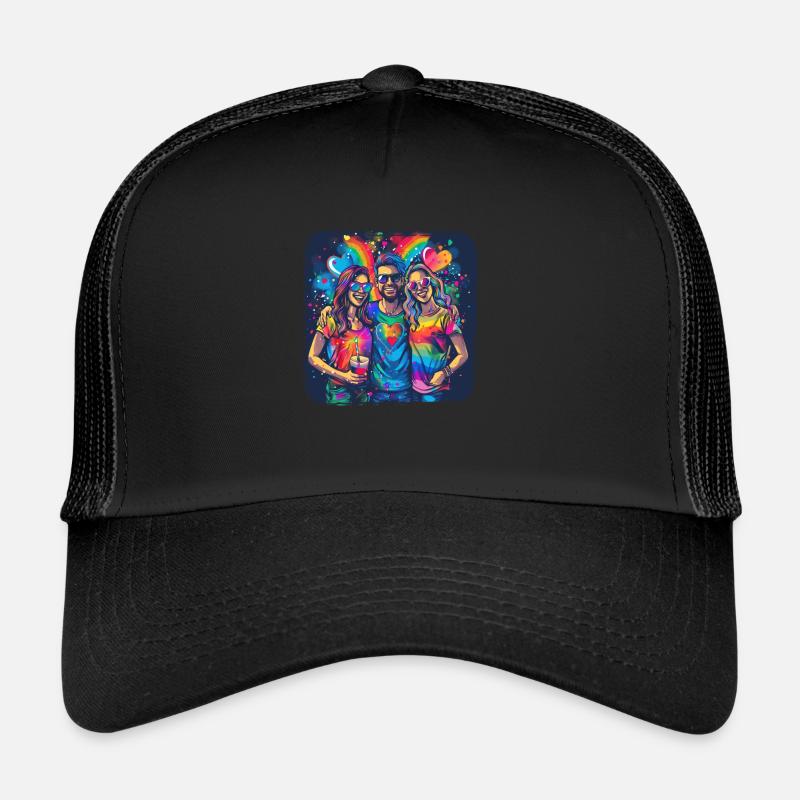 Rainbow Connection Embrace, Happy Pride Trucker Cap