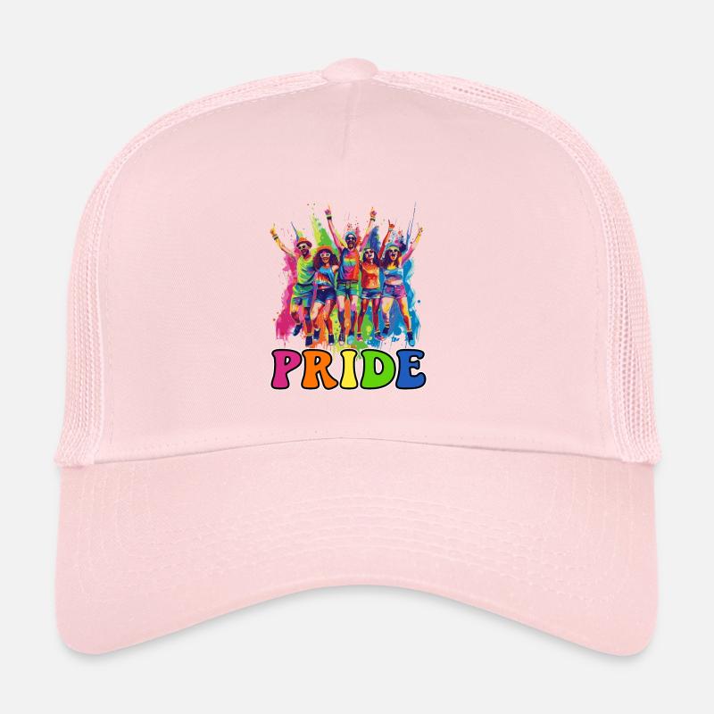 Rainbow Connection Embrace, Happy Pride Trucker Cap