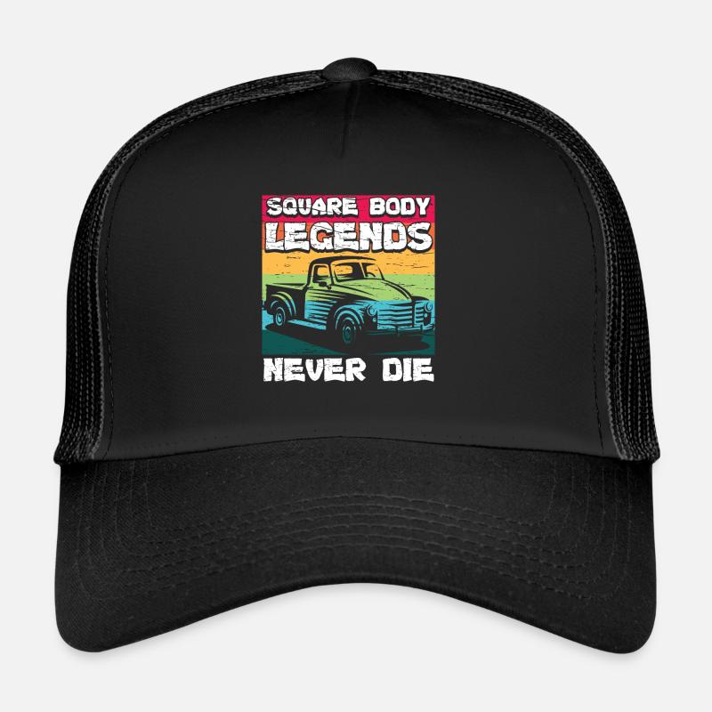 Square Body Legends Nie Vergessen - Trucker Cap - Schwarz/Schwarz