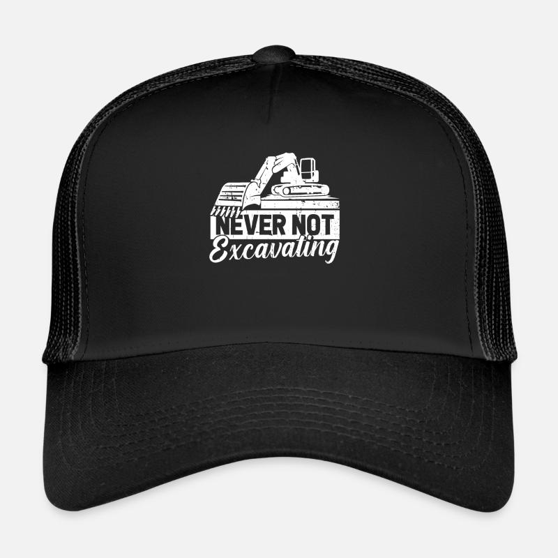 Baggerfahrer - Trucker Cap - Schwarz/Schwarz