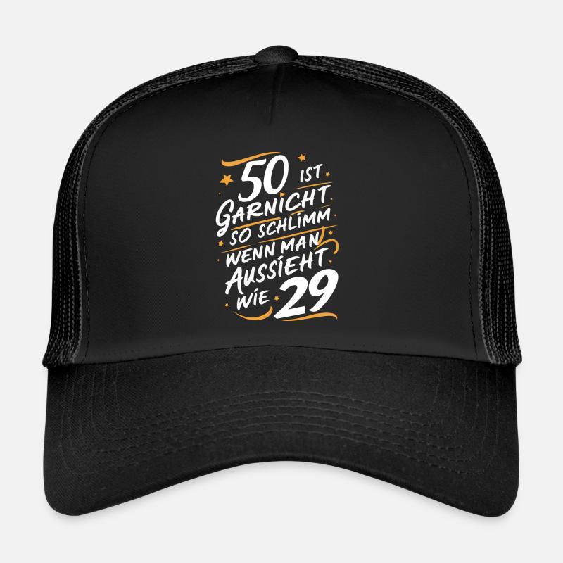 Birthday gift 50 years birthday boy - Trucker Cap - black/black