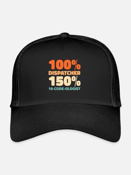 Emergency Call Control Center Operations Center - Trucker Cap - black/black - Front