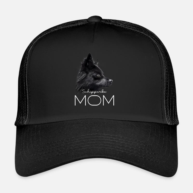 Maman Schipperke - Casquette trucker  - noir/noir
