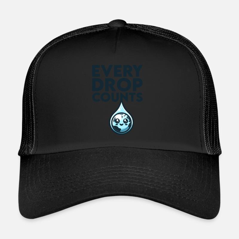 Chaque goutte compte Récolte d’eau de pluie Casquette trucker 