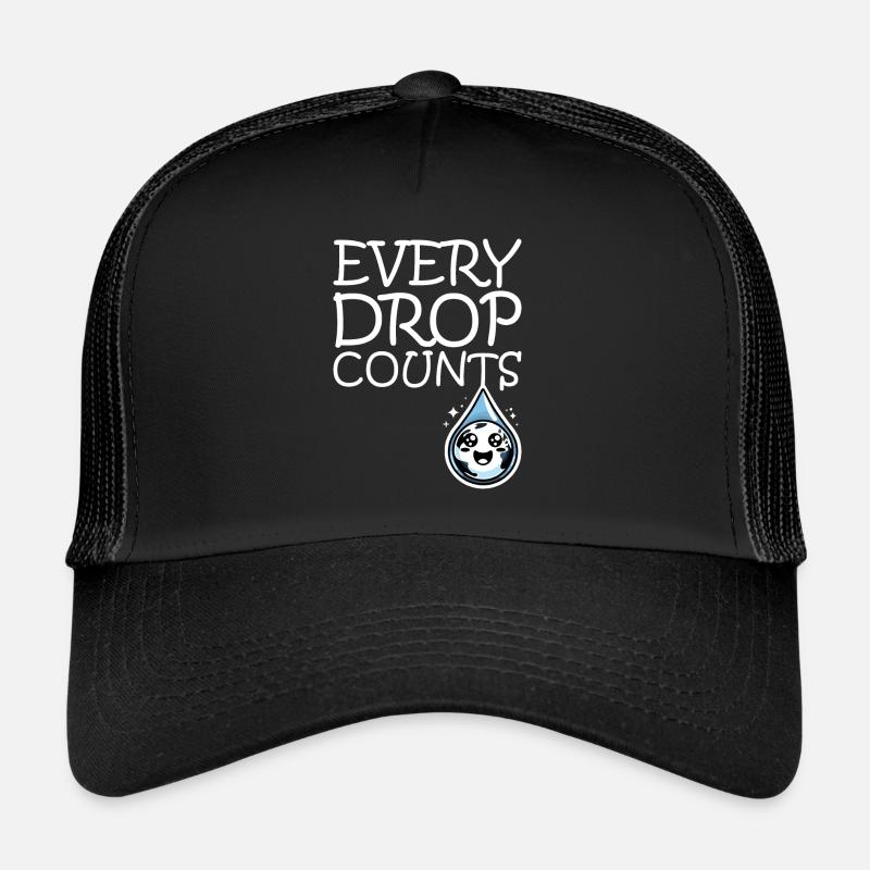 Chaque goutte compte Récolte d’eau de pluie Casquette trucker 