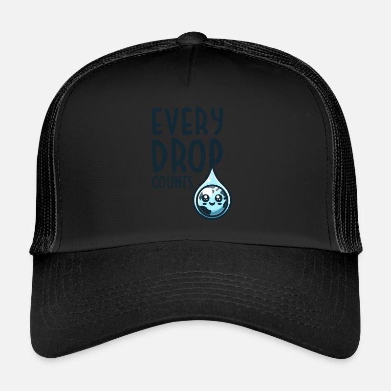 Chaque goutte compte Récolte d’eau de pluie Casquette trucker 