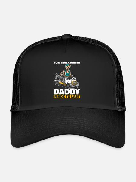 Service de remorquage Dépanneuse Skeleton - Casquette trucker  - noir/noir - Devant