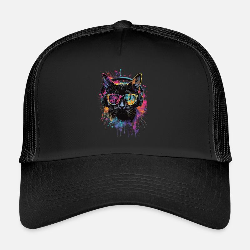 Chat noir Casquette trucker 