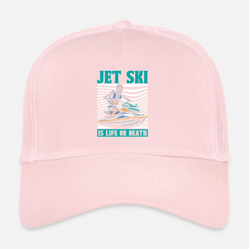 Jet Ski Skeleton Trucker Cap