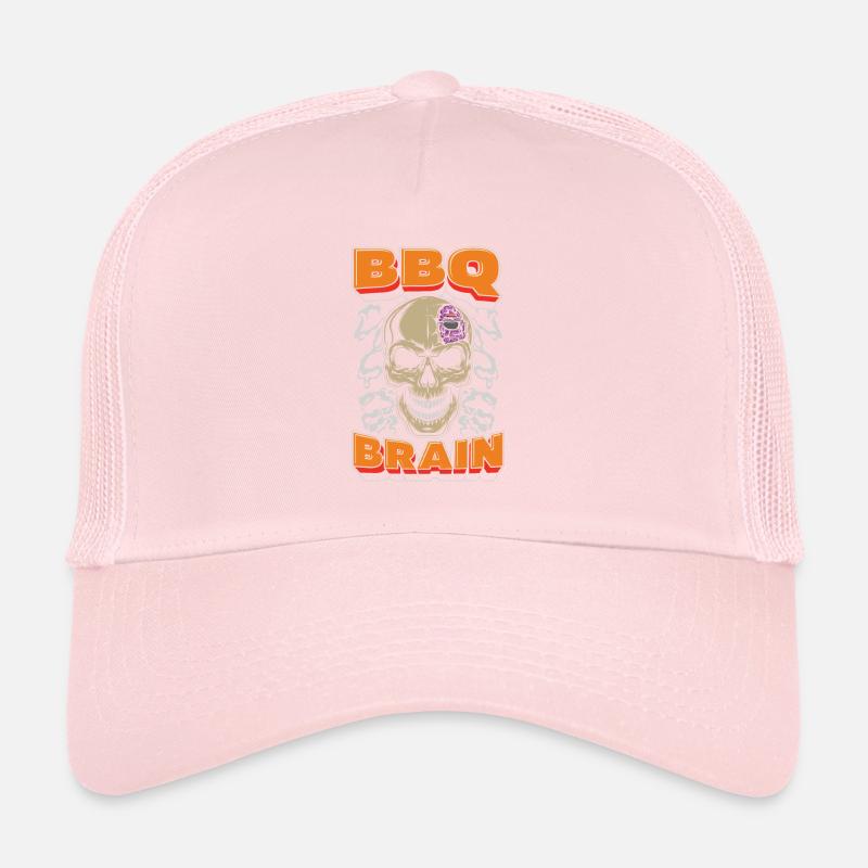 Bbq Grilling Skull Bbq Brain Trucker Cap