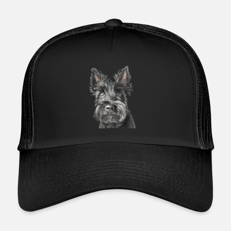 Scottish Terrier - Trucker Cap - Schwarz/Schwarz