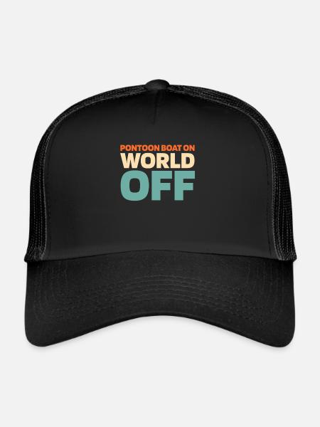 Pontonboot Bateau ponton sur World Off - Casquette trucker  - noir/noir - Devant