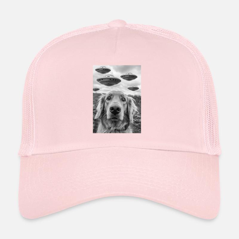 UFO Selfie Dog Trucker Cap