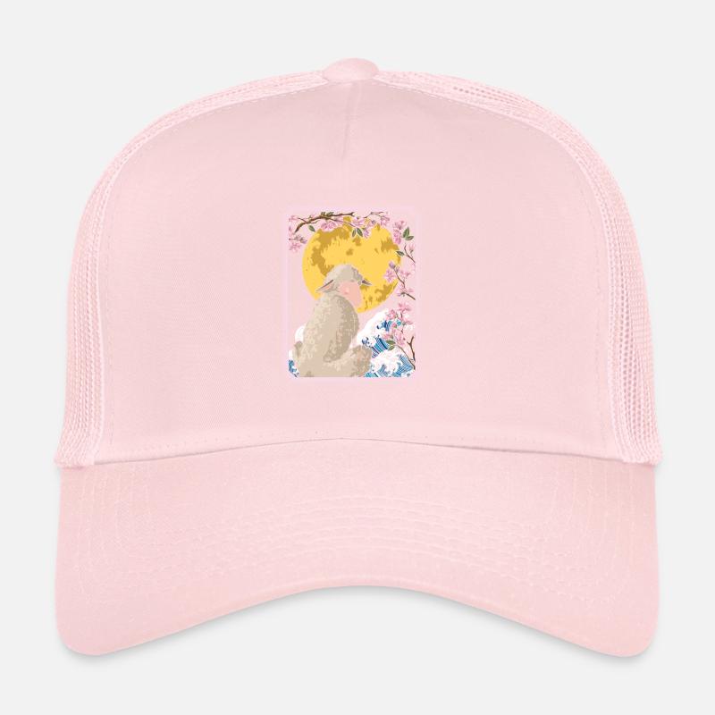 Mouton Japon Cerisier Fleur Lune Casquette trucker 