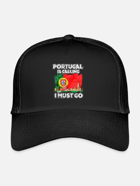 Portugal - Casquette trucker  - noir/noir - Devant