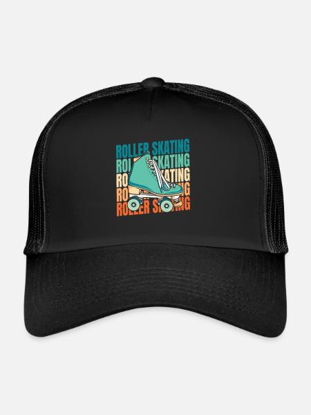 Patins à roulettes Patinage à roulettes - Casquette trucker  - noir/noir - Devant