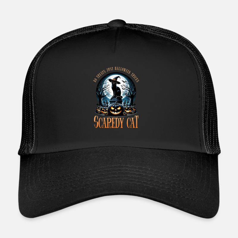 Happy Halloween, Scaredy Cat Trucker Cap