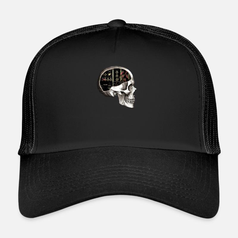 Crâne modulaire analogique pour Synth Nerd - Casquette trucker  - noir/noir