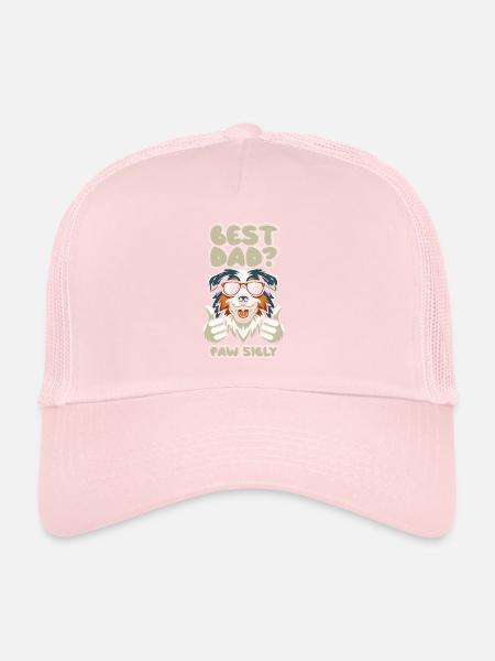 Berger Australien Père Meilleur Papa Pawsibly - Casquette trucker  - rose pâle - Devant