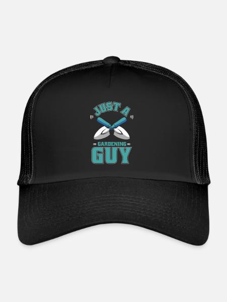 Jardinier amateur Jardin Juste un jardinier - Casquette trucker  - noir/noir - Devant