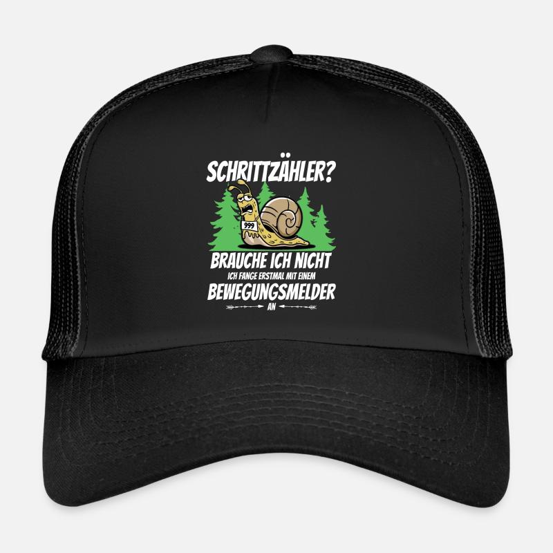 Rennschnecke Spruch Schrittzähler Jogger Marathon Trucker Cap